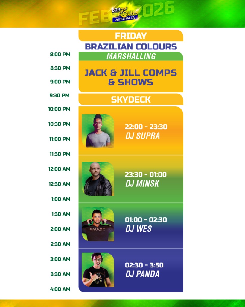 2026 DJ schedule — Friday