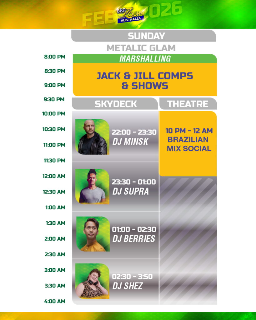 2026 DJ schedule — Sunday